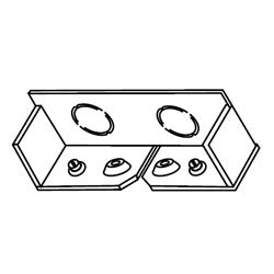 Legrand - Wiremold S4010B2 S4000® Series Blank End Fitting with Two Knockouts