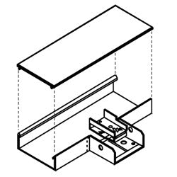 Legrand - Wiremold S4015D S4000® Series Stainless Steel Divided Tee