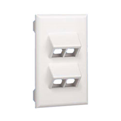 Panduit® NK4VSRF NetKey 4-Position Snap-on Vertical Sloped Faceplate
