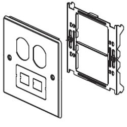 Legrand - Wiremold V4047BF 4000 Series® Two-Gang Overlapping Cover Duplex & Modular Furniture