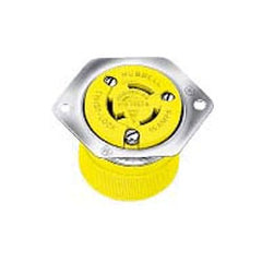 Hubbell HBL47CM15 15A Twist-Lock Flanged Outlet