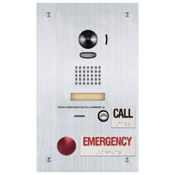 Aiphone IS-DVF-2RA IS Series Stainless Steel Flush Mount Video Door Station with Standard and Emergency Call Buttons