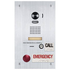 Aiphone IS-DVF-2RA IS Series Stainless Steel Flush Mount Video Door Station with Standard and Emergency Call Buttons