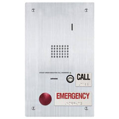 Aiphone IS-SS-2RA IS Series Stainless Steel Flush Mount Audio Door Station with Standard and Emergency Call Buttons