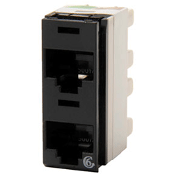 Legrand - Ortronics OR-DJ600 Clarity 6 Dual Panel Jack, Rear Load, T568A/B, 180 Deg