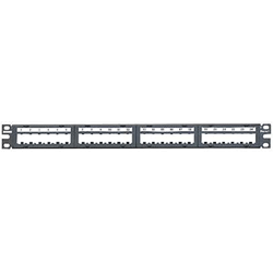 Panduit® CPPL24M6BLY Mini-Com M6 Modular Faceplate Patch Panels with Four Snap-in Faceplates