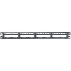 Panduit® CPPL24M6BLY Mini-Com M6 Modular Faceplate Patch Panels with Four Snap-in Faceplates