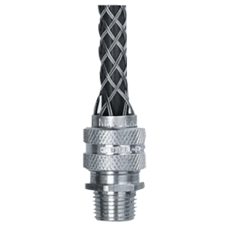 Hubbell 7401018 Aluminum Connector with Stainless Steel Mesh with 3/4" Grip Thread Size