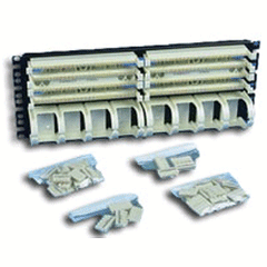 Panduit® P110B1005R4WJY Pan-Punch Category 5e 19in. Rack Mount Panel Kit
