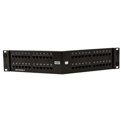 Hubbell HP6A48AU NextSpeed Ascent Cat 6A 48-Port Angled Patch Panel