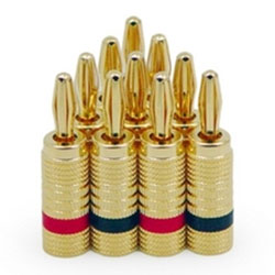 Legrand - On-Q 364827-V5 Gold Banana Plugs 5 Pair Pack