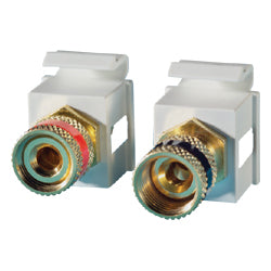 Legrand - Ortronics OR-KSBP Keystone Binding Posts, Pair of Speaker Terminals (Pkg 10)