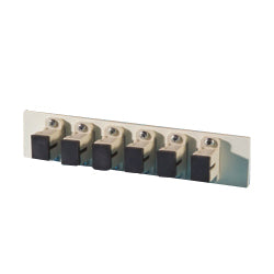Legrand - Ortronics OR-62100046 Bottom Adapter Plate, 6-SC Simplex (6 Fibers) Multimode, Beige Adapters, Phosphor-Bronze Alignment Sleeves