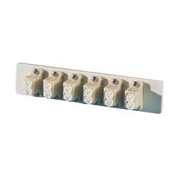 Legrand - Ortronics OR-62100050 Bottom Adapter Plate, 6-LC Duplex (12 Fibers) Multimode, Beige Adapters, Phosphor-bronze Alignment Sleeves