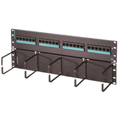 Legrand - Ortronics OR-PSD66U24HM Cat6 Hinged 24-port Panel with Lower Cable Management Panel, Six-port Modules, Standard Density