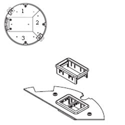Legrand - Wiremold CRFB-RT CRFB Series Communication Device Plate II and TracJack Adapter