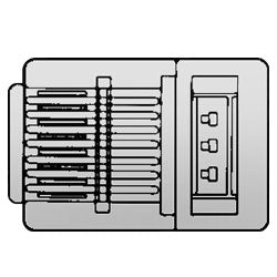 Allen Tel AT6X6RCSC-2224 Modular Plug for Solid Wire - Rounded Cord (Package of 100)