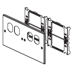 Legrand - Wiremold 4047-2BBXX 6000/4000® Series Four-Gang Overlapping Cover with Two Duplex Openings
