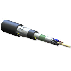 Corning 012KUL-T4630D2N Industrial LSZH Loose Tube, Gel-Free, Double-Jacket Cable, 62.5 µm multimode (OM1)