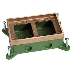 Hubbell B4214 2-Gang Shallow Cast Iron Floor Box