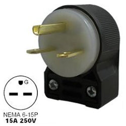 Hubbell HBL5666CA Straight Blade, Insulgrip Series Plug