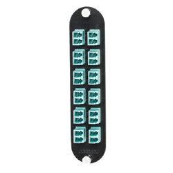Corning CCH-CP24-E4 Closet Connector Housing (CCH) Panel, LC Adapters, Duplex, 24 F, 50 µm multimode (OM3/4)