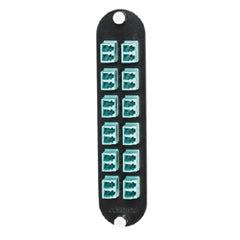 Corning CCH-CP24-E4 Closet Connector Housing (CCH) Panel, LC Adapters, Duplex, 24 F, 50 µm multimode (OM3/4)