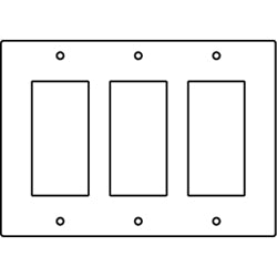 Legrand - Wiremold RFB119-3GFI RFB9 and RFB11 Series GFI Receptacle Device Plate