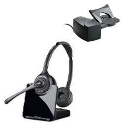 Plantronics 84692-11 CS520 Over-the-Head Binaural Wireless DECT Headset System with HL10 Lifter