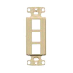Hubbell NS613 1-gang, 3-Port, Decorator Frame Plate