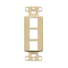 Hubbell NS613 1-gang, 3-Port, Decorator Frame Plate