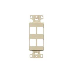 Hubbell NS614 1-gang, 4-Port, Decorator Frame Plate (Pkg of 25)