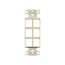 Hubbell NS616 1-gang, 6-Port, Decorator Frame Plate