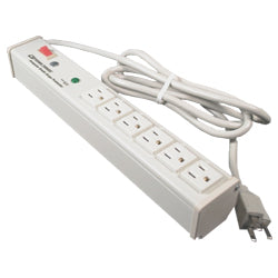 Legrand - Wiremold M6BZ-15 120V/15A, 6 Outlets, Lighted Switch, 15' Cord, Computer Grade Surge Protector