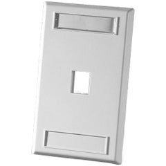 Legrand - Ortronics OR-KSFP1 TechChoice 1 Port Single Gang Plastic Faceplate, Fog White