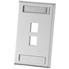 Legrand - Ortronics OR-KSFP2 TechChoice 2 Port Single Gang Plastic Faceplate, Fog White