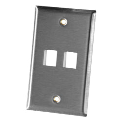 Legrand - Ortronics OR-KSSS2 2 Port Single Gang Stainless Steel Faceplate