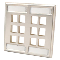 Legrand - Ortronics OR-KSSS12 12 Port Dual Gang Stainless Steel Faceplate