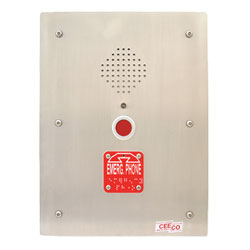 Ceeco SSP-561-D-ADA Handsfree Stainless Steel Panel Speakerphone with Push Button Automatic Dialer