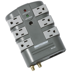 MINUTEMAN MMS760RCT MMS Series 6-Rotating Outlet Surge Suppressor with Coax and Phone Line Protection