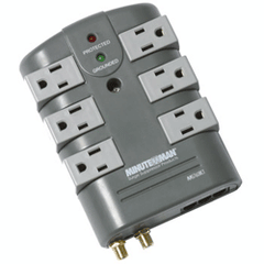 MINUTEMAN MMS760RCT MMS Series 6-Rotating Outlet Surge Suppressor with Coax and Phone Line Protection