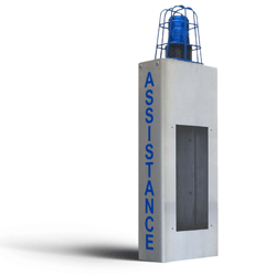 Aiphone IS-WBCA Stainless Steel Wall Mount Box with Assistance Lettering and Light Cage