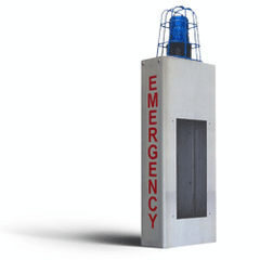 Aiphone IS-WBCE Stainless Steel Wall Mount Box with Emergency Lettering and Light Cage