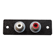 Legrand - Wiremold AV6001BK AVIP Series Two RCA Female to Solder Cup Single Plate Interface