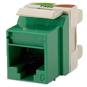 Legrand - Ortronics OR-KS6A-45 Category 6 Keystone Jack, Green