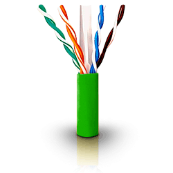 ICC ICCABR6EGN Category 6e Solid Green Cable 600 MHz 1000'