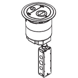 Legrand - Wiremold 6ATCFF Evolution 6ATCP Series Recessed Furniture Feed Assembly with Surface Style Cover