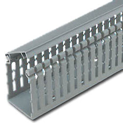 Panduit® HN2X3LG6 Type HN Hinged Narrow Finger Slotted PVC Wiring Duct (6'), Light Gray