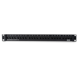 Hubbell HP6A24US NEXTSPEED Ascent Cat 6A 24-port Patch Panel, Component, Silver
