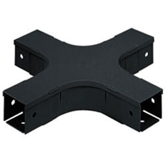 Panduit® FFWC4X4BL Four Way Cross Fiber-Duct Fitting, Black
